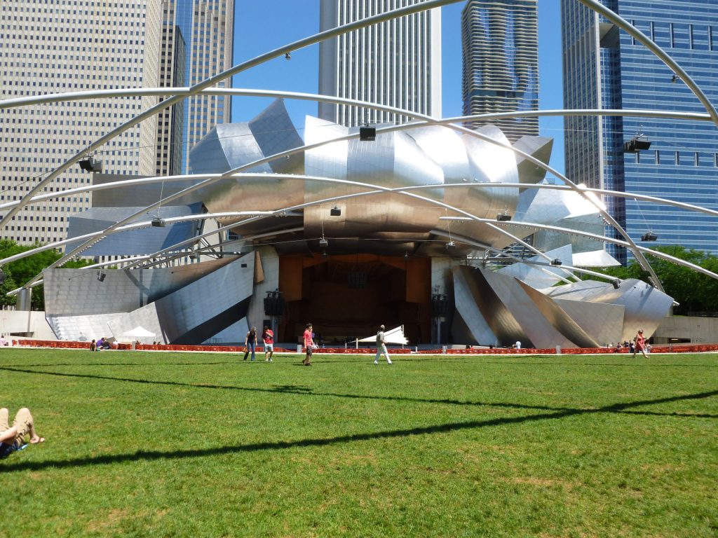 The front of FOG's Millenium Park, Chicago.